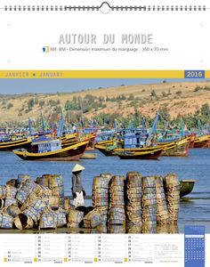 Calendriers illustrés publicitaires, Autour du Monde 1