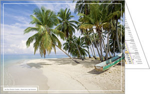 Calendriers publicitaires de poches plage, Plages Cocotiers 2