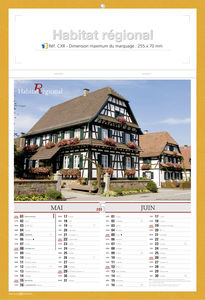 Calendriers publicitaires régions, Habitat Régional 1