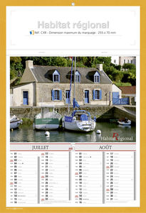 Calendriers publicitaires régions, Habitat Régional 2