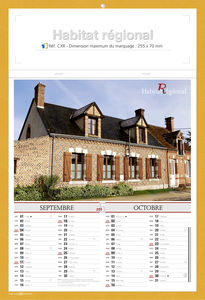 Calendriers publicitaires régions, Habitat Régional 3
