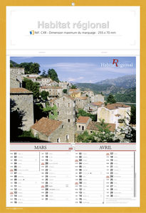 Calendriers publicitaires régions, Habitat Régional