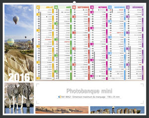 Mini calendrier publicitaire, Mini Décobanque 1