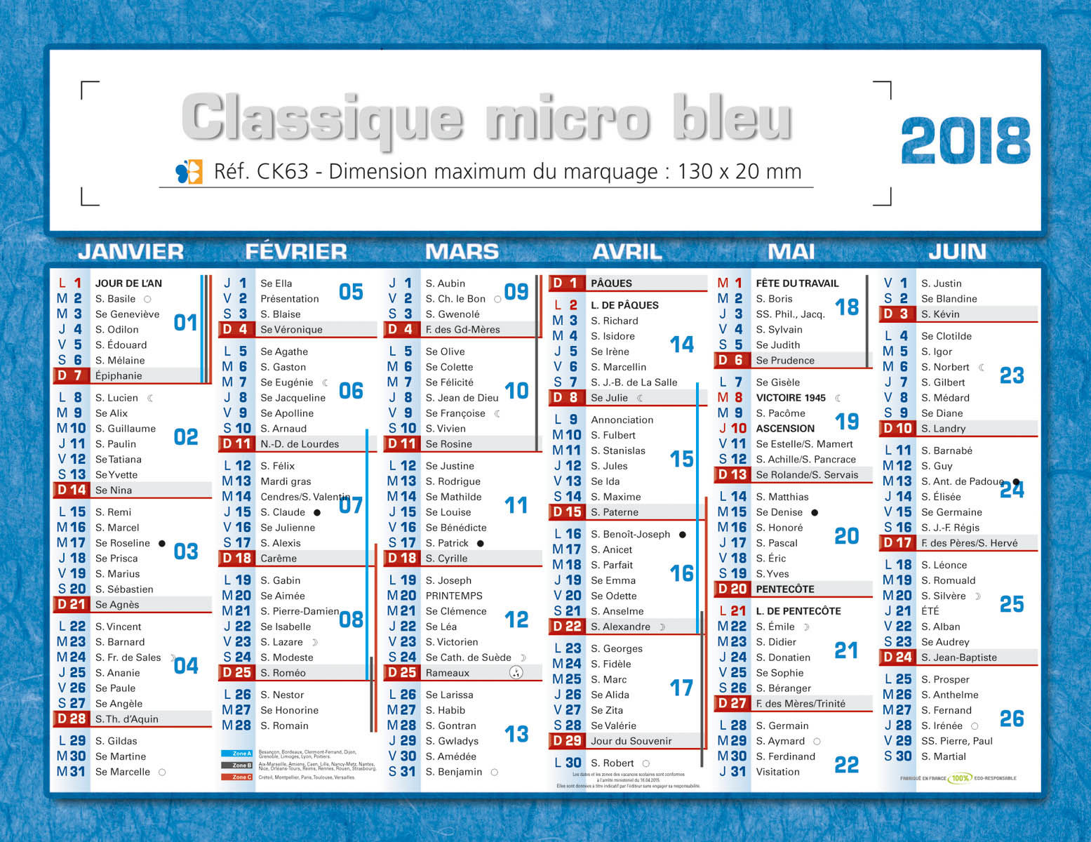calendrier publicitaire