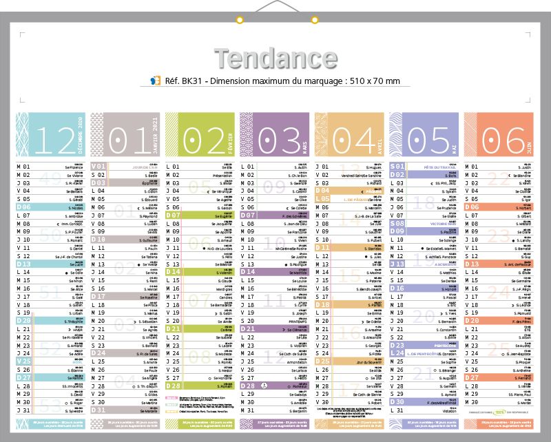 Calendrier De Banque Publicitaire A Personnaliser