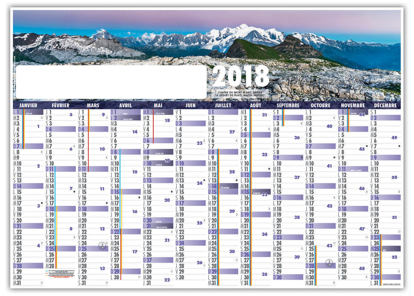 Calendrier Effaçable Planning léger souple Haute