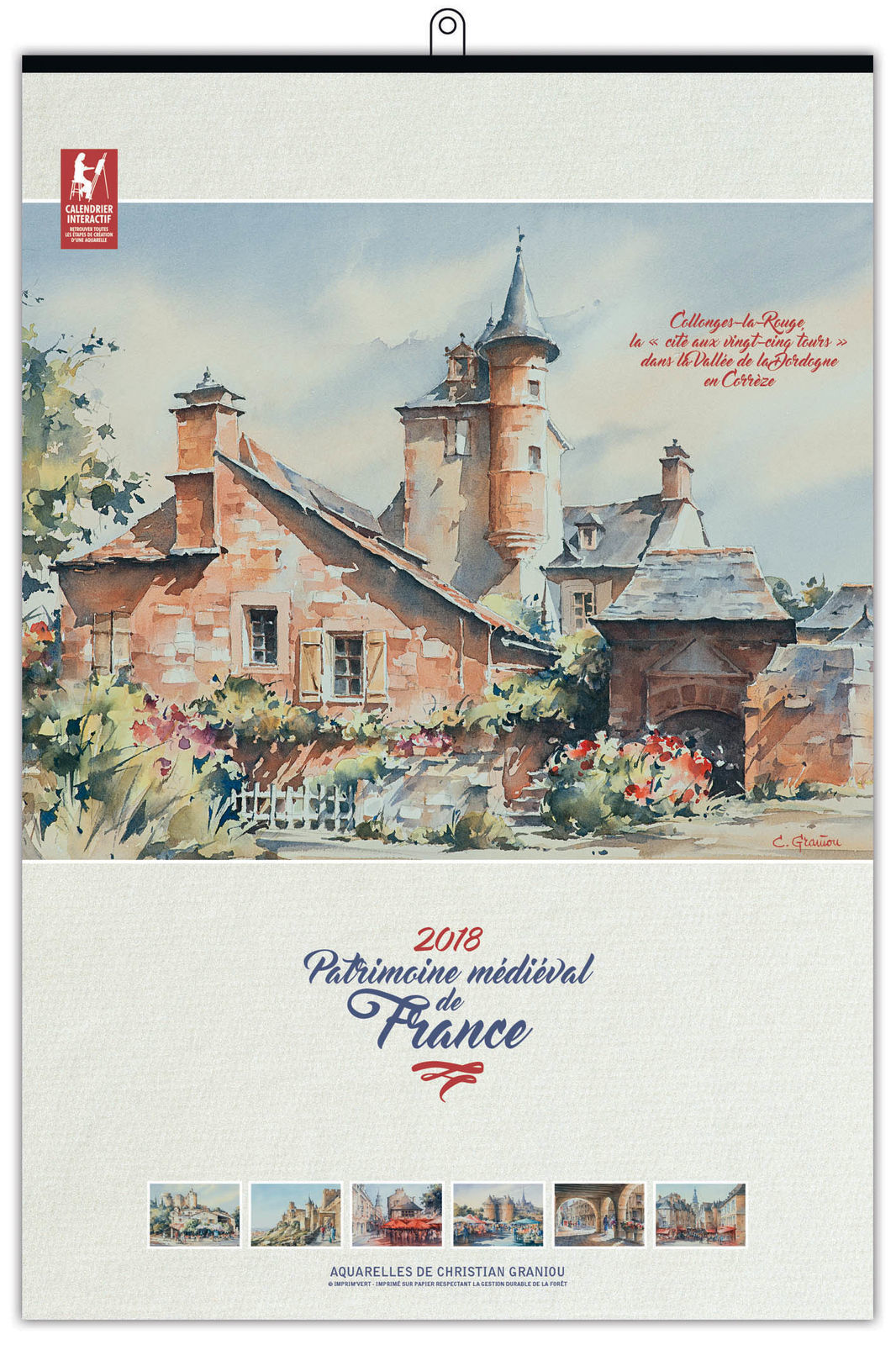 Calendrier Illustre Patrimoine Medieval De France Xxl 330 X 490 Cm calendrier 2021 christian graniou