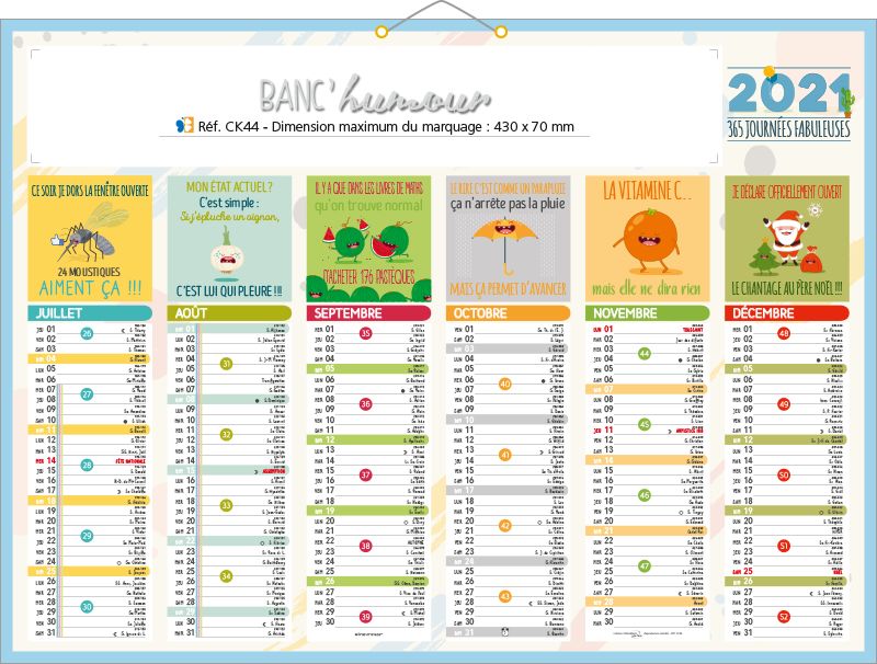 Calendrier Publicitaire De Banque Humour