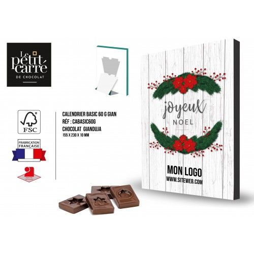 Calendrier Avent Chocolat 2023 Calendrier Avent Chocolat Francais Advent60 | Calendriers De L Avent  Publicitaire