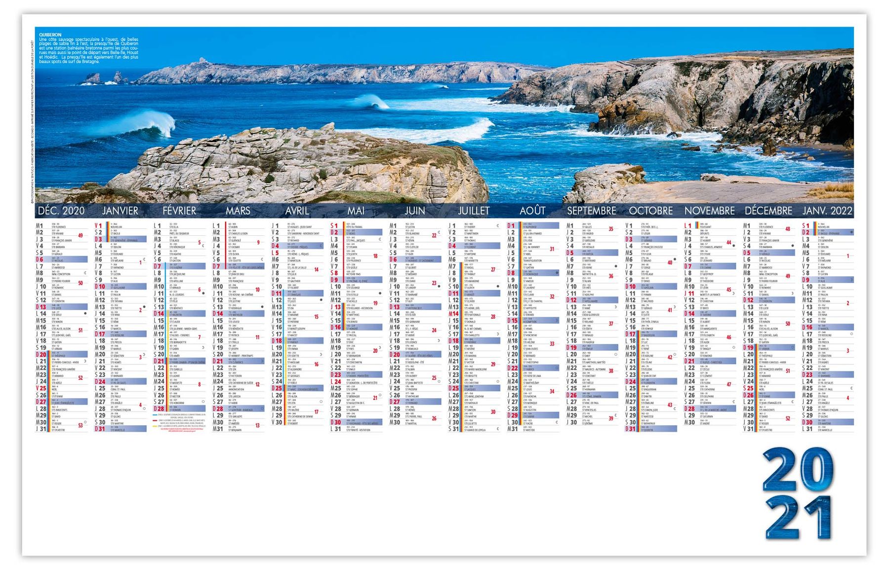 Calendrier bancaire personnalisable bretagne 290x210 | Calendriers