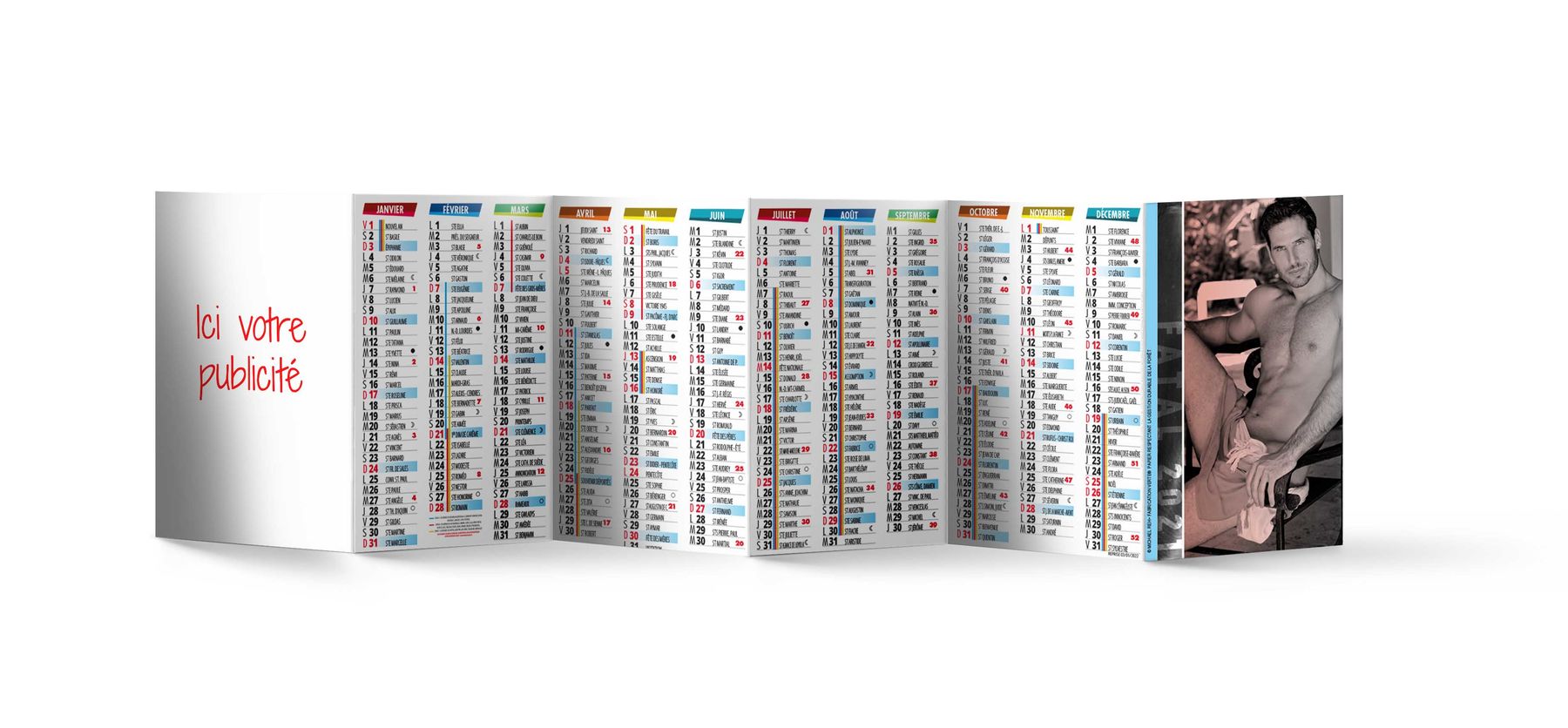 Calendrier de poche personnalisé | Greg - 480 x 130
