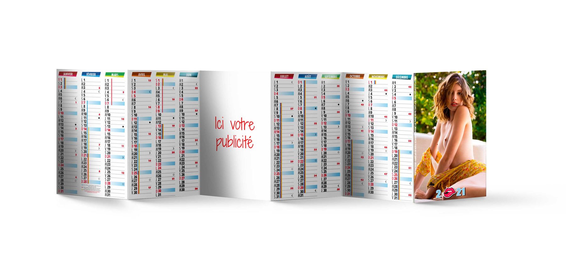 Calendrier de poche personnalisé | Sonia - 480 x 130