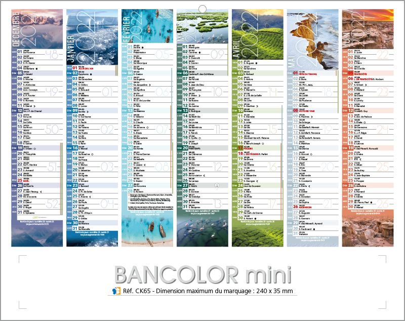 Calendrier publicitaire pas cher | Calendriers bancaires publicitaires