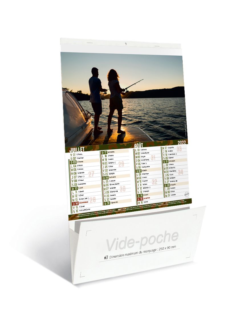 Calendrier Du Pecheur 2023 Calendrier Publicitaire Vide Poches Chasse Et Peche | Calendriers Vide  Poches Publicitaire