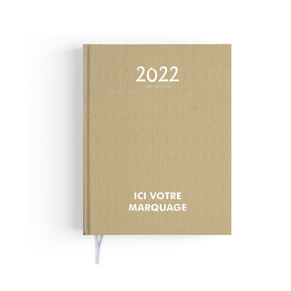 Agenda personnalisable Emboite semanier - kraft 2022
