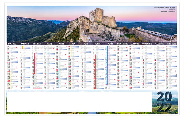 Calendrier bancaire personnalisable - Occitan - 670 x 430