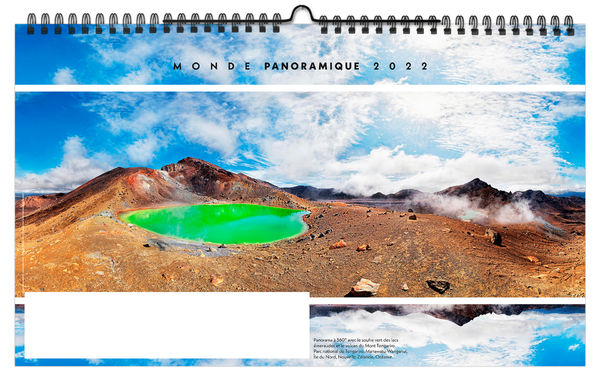 Calendrier illustré publicitaire - Monde panoramique - 400 x 240