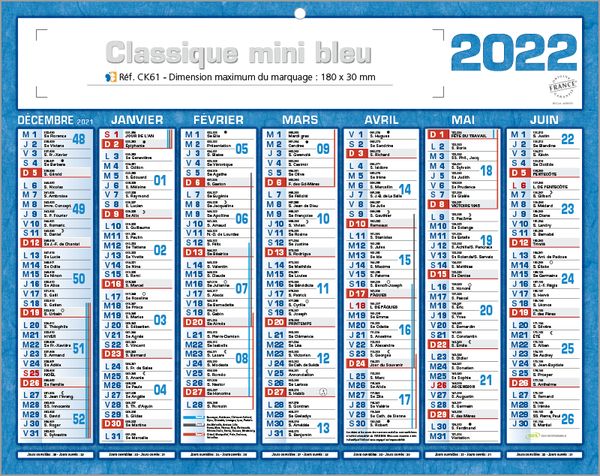 Calendrier petit format | Calendriers bancaires publicitaires format postal Calendrier petit format | Calendriers bancaires publicitaires format postal