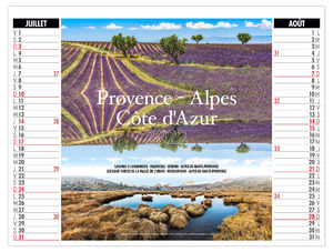 Calendrier 2 en 1 personnalisable - Paysages de France - 330 x 470 3