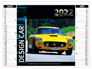 Calendrier 2 en 1 publicitaire - Design car - 330 x 470 3