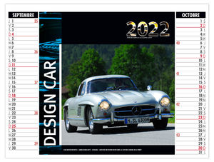 Calendrier 2 en 1 publicitaire - Design car - 330 x 470 4