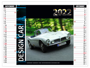 Calendrier 2 en 1 publicitaire - Design car - 330 x 470 5