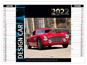 Calendrier 2 en 1 publicitaire - Design car - 330 x 470