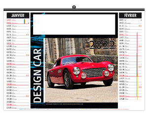Calendrier illustré personnalisable - Éco design car - 480 x 350
