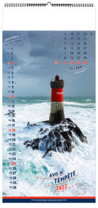 Calendrier illustré personnalisé - Avis de tempête - 210 x 450 6