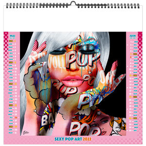 Calendrier illustré publicitaire - Sexy Pop Art - 330 x 330 5