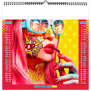 Calendrier illustré publicitaire - Sexy Pop Art - 330 x 330 7