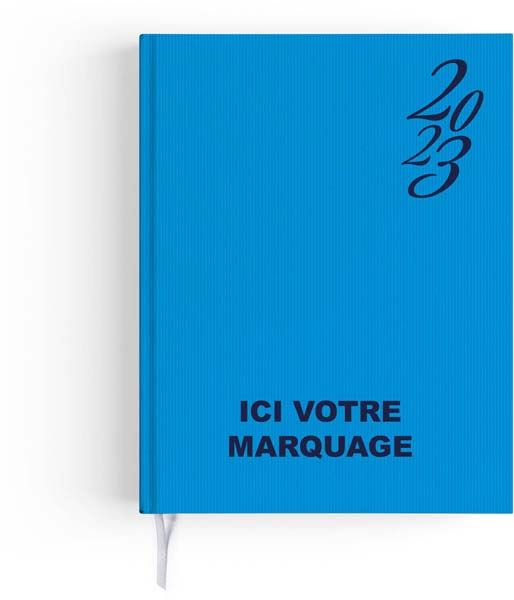 Calendrier Bancaire personnalisé | Liberte Centre Val-De-Loire-550X405 : agenda Emboité Personnalisable Premium - 90X165 Bleu roi 1