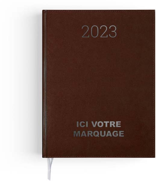 agenda Emboité personnalisé| Elite - 90X165 : agenda Emboité Personnalisé Elite - 90X165 Marron 1