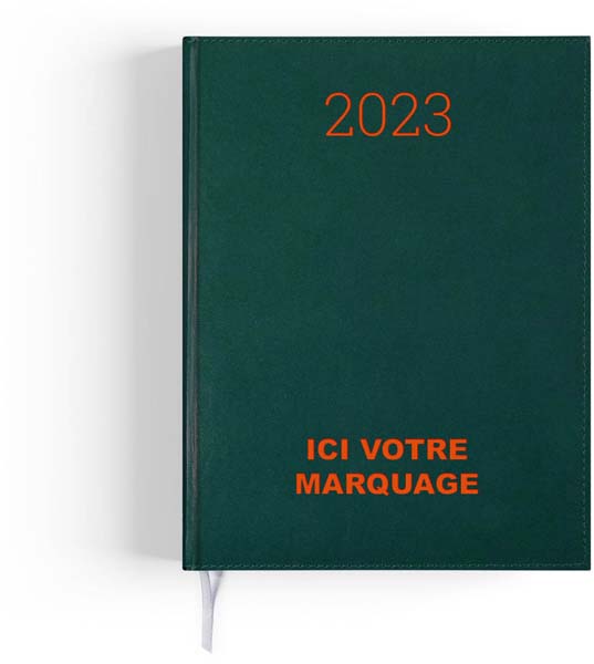 agenda Emboité personnalisé| Elite - 90X165 : agenda Emboité Personnalisé Elite - 90X165 Vert 3