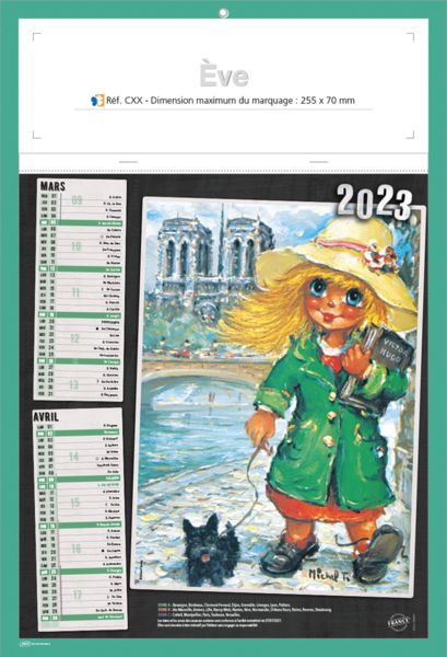 Bloc calendriers publicitaire enfants, Les Mômes