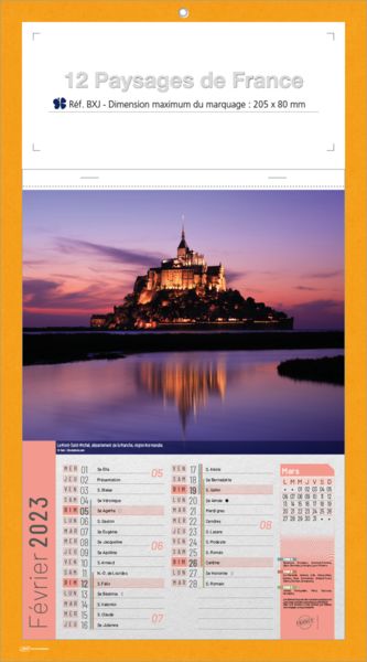 Bloc illustré publicitaire, Paysage de France