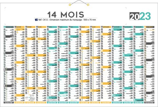 Calendrier 14 mois, calendrier 14 mois 9