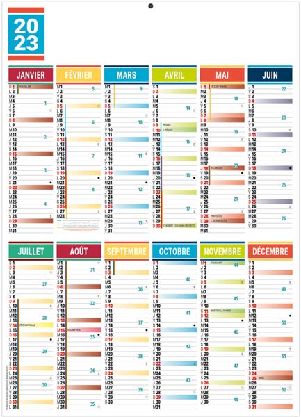 Calendrier Bancaire Effaçable Personnalisable Planning Mural - 500X700