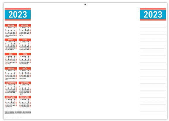 Calendrier Bancaire Effaçable Personnalisé Planning Simple - 700X500