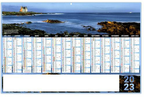 Calendrier bancaire personnalisable - Grand Large - 470 x 290