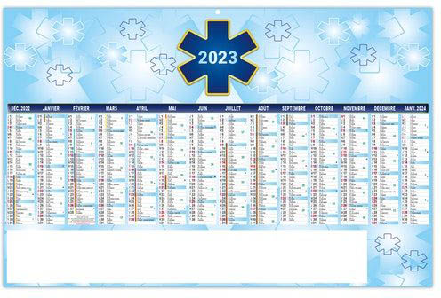 Calendrier bancaire personnalisé - Croix bleue - 470 x 290