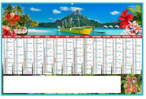 Calendrier bancaire personnalisé - Paradisiaque - 670 x 430
