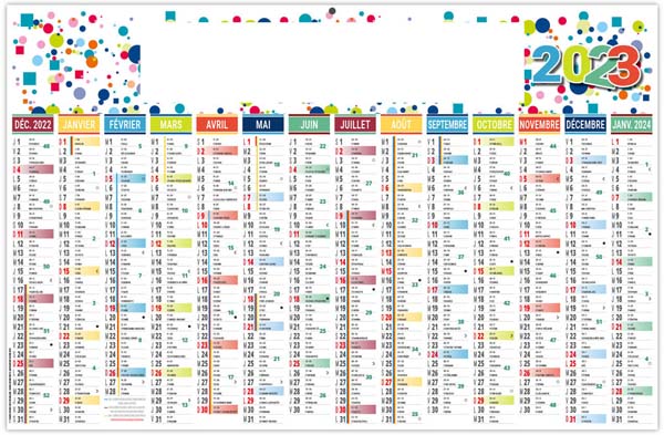 Calendrier bancaire publicitaire - Casimir - 470 x 290