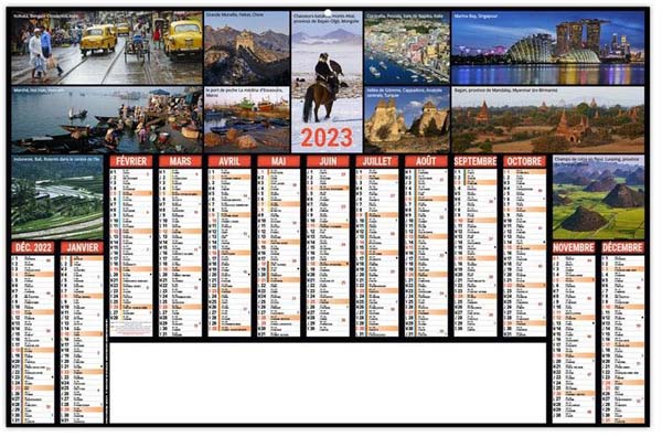 Calendrier bancaire publicitaire - Continental - 470 x 290