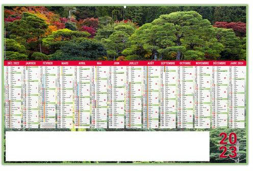 Calendrier bancaire publicitaire - Jardins - 470 x 290