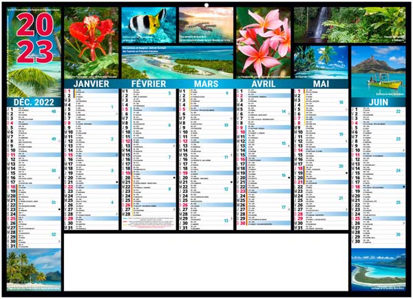 Calendrier bancaire publicitaire - Jeanne - 570 x 410