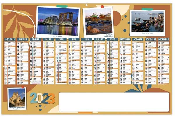 Calendrier bancaire publicitaire - Richesses - 670 x 430