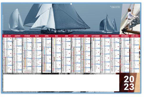 Calendrier bancaire publicitaire - Voile - 470 x 290