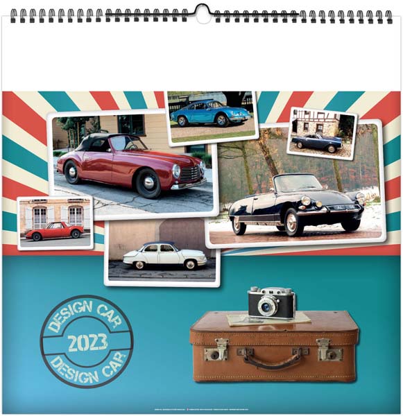 Calendrier illustré personnalisable - Design car - 330 x 330