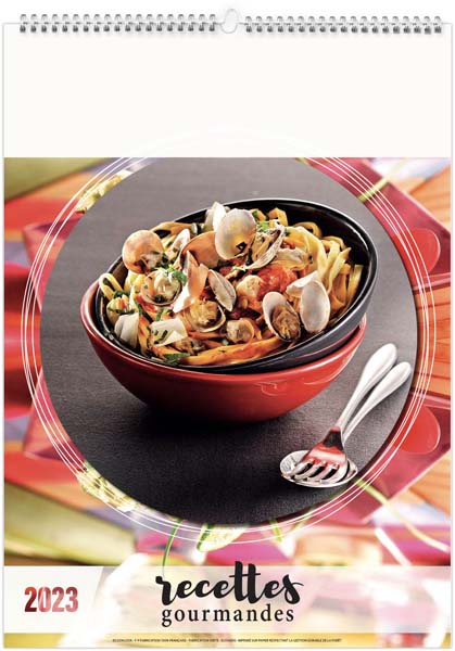 Calendrier illustré personnalisable - Recettes gourmandes - 210 x 290
